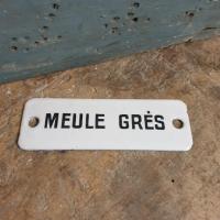 2 plaque emaillee meule gres