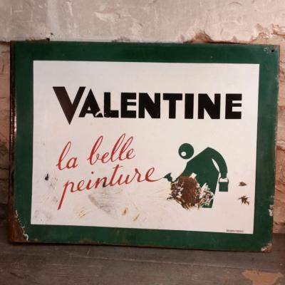 2 plaque emaillee valentine