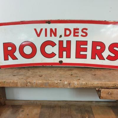 2 plaque emaillee vin des rochers