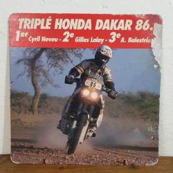 PLV Publicité HONDA- Triplé DAKAR 86