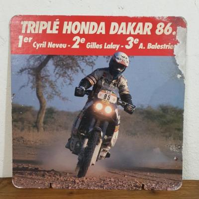 PLV Publicité HONDA- Triplé DAKAR 86