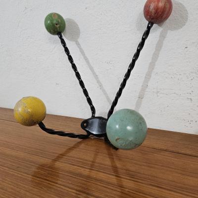 2 porte manteau 4 boules couleurs