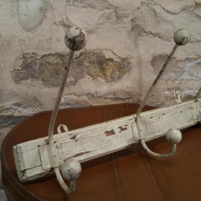 2 porte manteau shabby metal 1