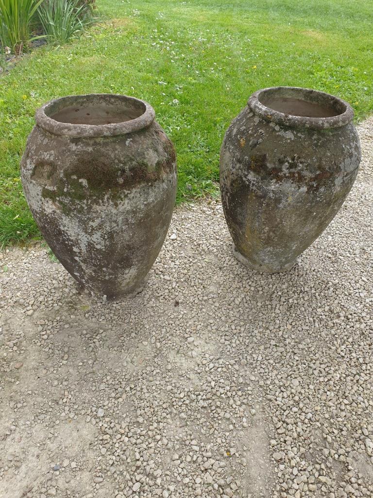 2 pots beton fibre jardinieres