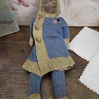 2 poupee ancienne bleue et jaune
