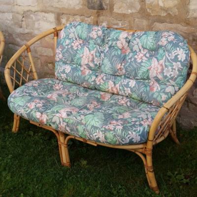 2 salon de jardin rotin bambou