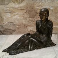 2 statue femme art deco