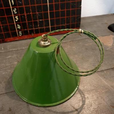 2 suspension emaillee conique verte