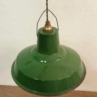 2 suspension emaillee verte avec crochet