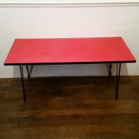 2 table basse formica rouge
