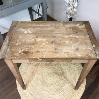 2 table d appoint bois naturel brut
