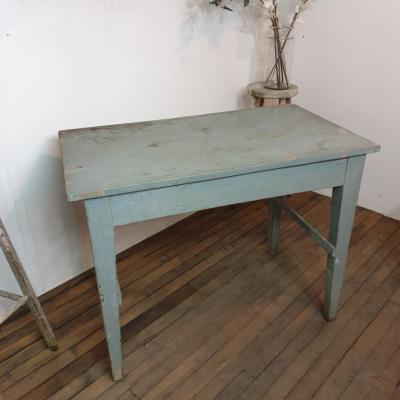 2 table en bois bleu gris