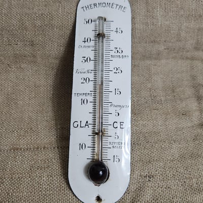 2 thermometre emaille blanc