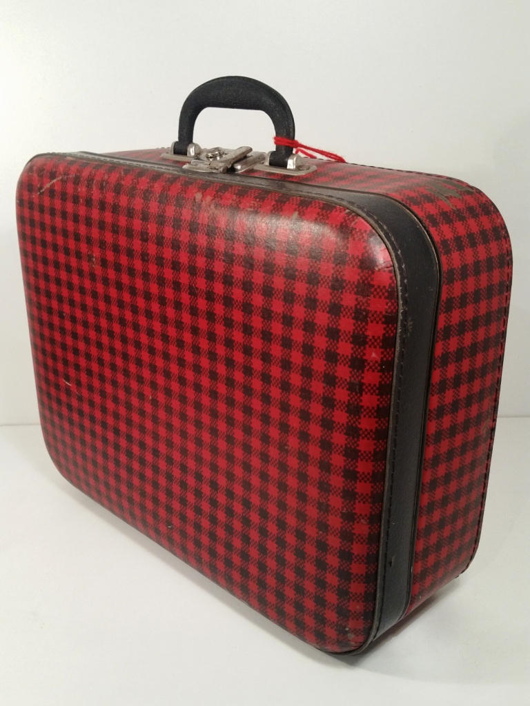 2 valise ecossaise rouge