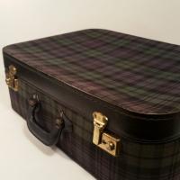 2 valise ecossaise violet