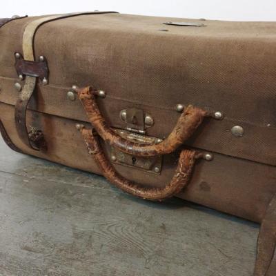 2 valise en toile marron
