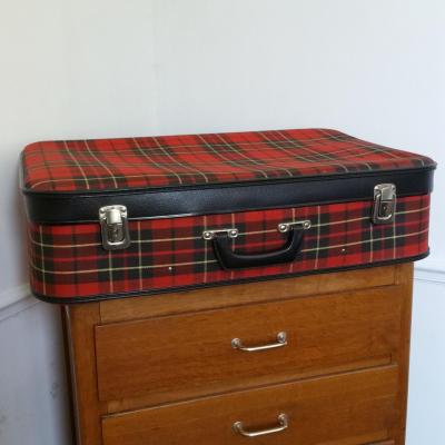 2 valise tissu ecossais