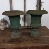 2 vase medicis anciens verts