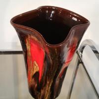 2 vase vallauris marron rouge