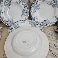 3 assiettes creuses luneville fontainebleau