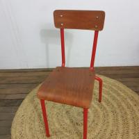 3 chaise d ecole rouge enfant