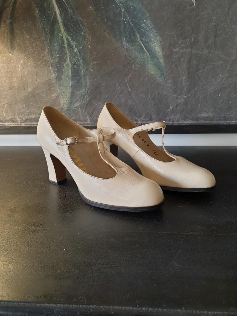 3 chaussures salome beiges