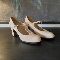 3 chaussures salome beiges
