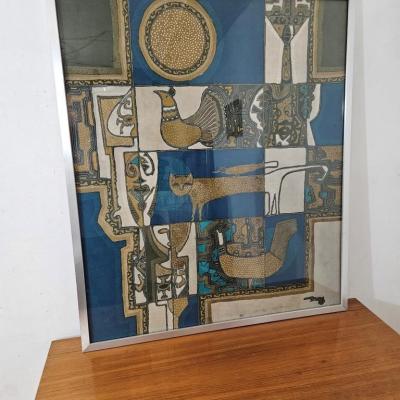 3 etoffe carre encadre