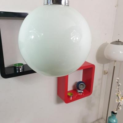 3 grande suspension blanche 70 s