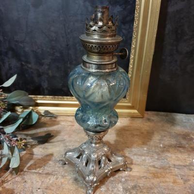 3 lampe a petrole reservoir bleu 1
