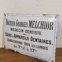 3 plaque emaillee docteur melchior