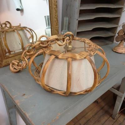 3 suspension bambou et osier