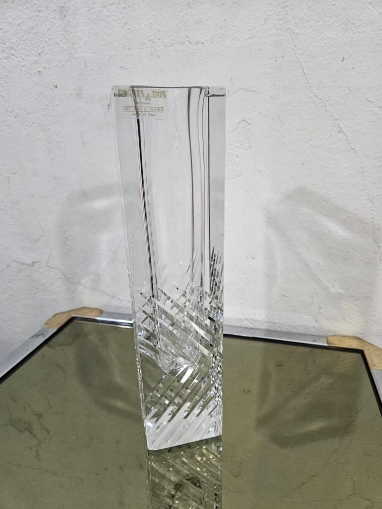 3 vase murano transparent
