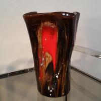 3 vase vallauris marron rouge