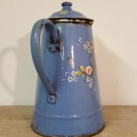 4 cafetiere emaillee bleue
