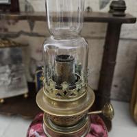 4 lampe a petrole rose