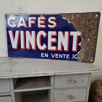 4 plaque emaillee cafe vincent