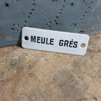 4 plaque emaillee meule gres