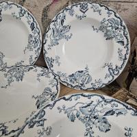 5 assiettes creuses luneville fontainebleau