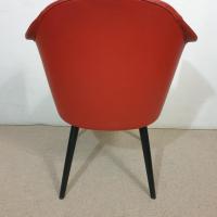 5 fauteuil thonet en cuir rouge