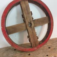5 grande poulie en bois