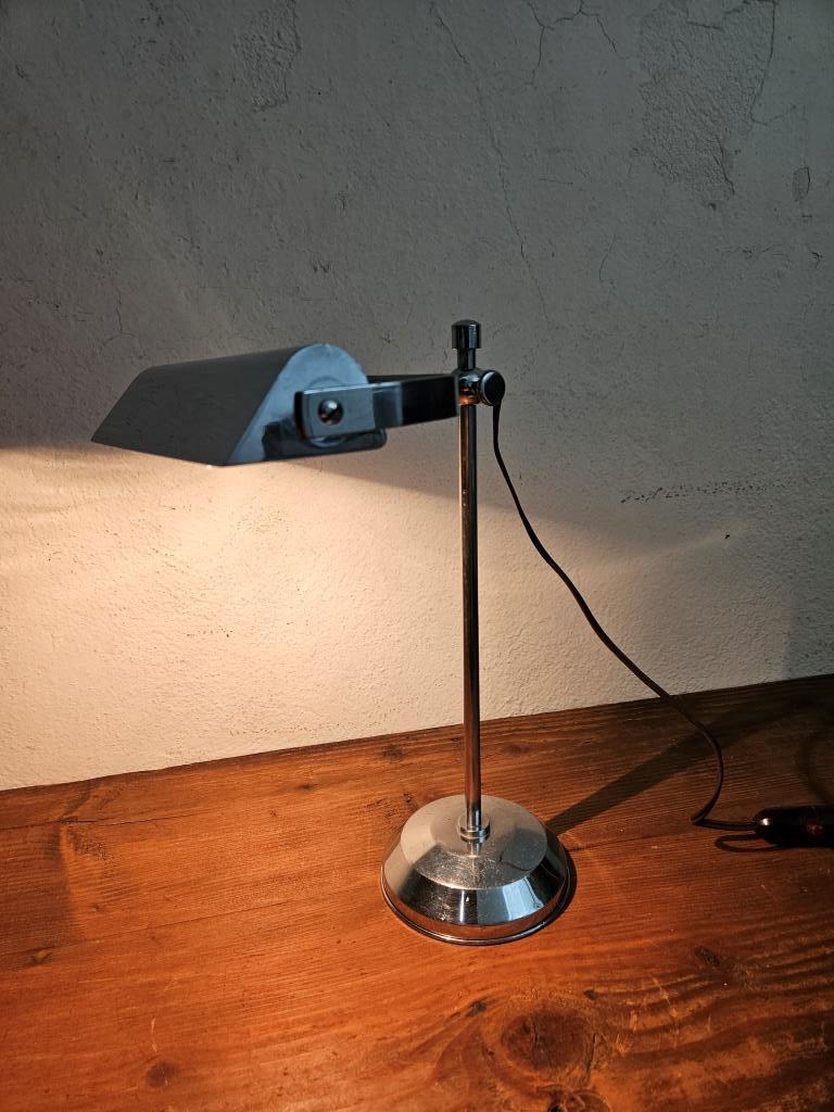 5 lampe de bureau chromee art deco 1