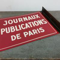 5 plaque emaillee journaux publications de paris