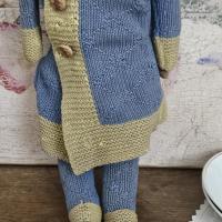 5 poupee ancienne bleue et jaune