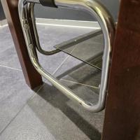 5 table basse 70s bois verre chrome
