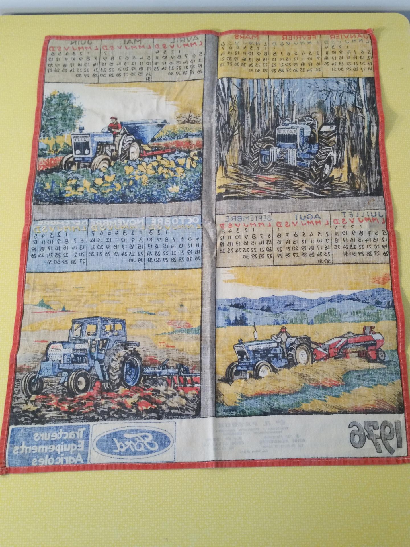 5 torchon calendrier ford