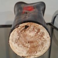 5 vase vallauris marron rouge