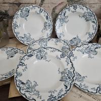 6 assiettes creuses luneville fontainebleau