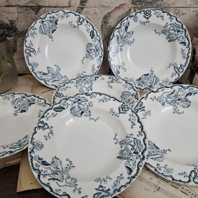 6 Assiettes creuses Fontainebleau