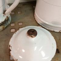 6 cafetiere emaillee blanche grande